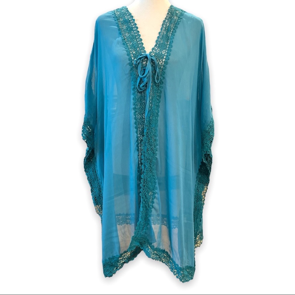 NEW no tags CUPSHE blue turquoise tunic coverup  one size fits all